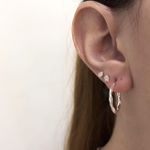  Argola Torcida 18 mm Prata 925