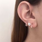  Argola Click Colorida 3 mm P Prata 925