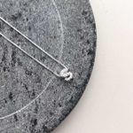 Colar Letra Inicial Cravejada Prata 925