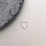 Piercing Argola Coração Prata 925