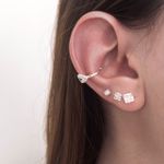 Piercing Fake Olho Grego Cravejado Prata 925