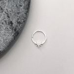 Piercing Daith Estrela Cravejada Prata 925