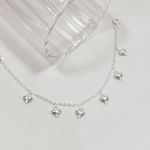 Pulseira 6 Coração Prata 925