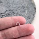 Piercing de Nariz Rosa Prata 925 