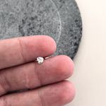 Piercing de Nariz Argola Com Coração Cristal Prata 925 