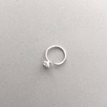 Piercing de Nariz Argola Com Coração Cristal Prata 925 