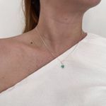Colar Coração Turmalina 6mm Prata 925