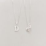 Colar Letra Inicial Lisa Prata 925 
