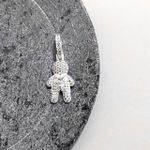 Pingente Menino Cravejado Cristal Prata 925