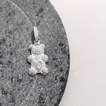 Pingente Urso Cravejado Cristal Prata 925