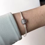 Pulseira Para Berloque Fecho Tradicional 17 Cm Prata 925