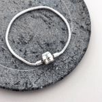 Pulseira Para Berloque Fecho Tradicional 17 Cm Prata 925