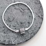 Pulseira Para Berloque Fecho Tradicional 17 Cm Prata 925