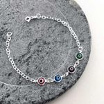 Pulseira Olho Grego Color Prata 925