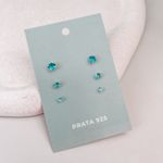 Trio Turmalina Prata 925 