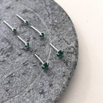 Trio Verde Esmeralda Prata 925