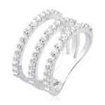 Anel Tres Fios Brilhante Viena Prata 925