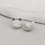 Berloque Espaçador Mickey cravejadas com zircônia Prata 925