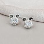 Berloque Espaçador Mickey cravejadas com zircônia Prata 925