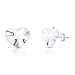 Brinco Coração Luxo Prata 925