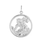 Pingente Medalha Vazada São Jorge Prata 925
