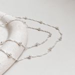 Corrente Singapura com Bolinha 45 cm Prata 925