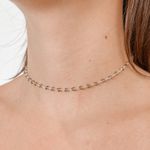 Choker Pedras Marrom Prata 925
