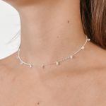 Choker Pedras Zirconia Prata 925