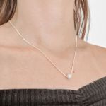 Colar Bolinha Cravejada Prata 925