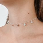 Choker Medalhas Prata 925