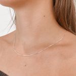 Corrente Rabo De Rato 45 cm Prata 925