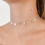 choker estrela Prata 925