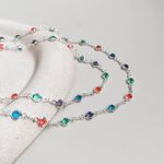 Choker Pedras Coloridas Prata 925