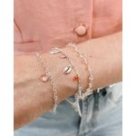 Pulseira Cristal Rosa Prata 925