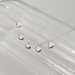 Tornozeleira 5 Coração Prata 925 