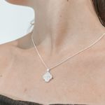 Conjunto Trevo Cravejado Prata 925