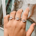 Anel Nossa Senhora Aparecida Cravejada Prata 925