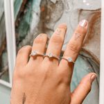 Anel Solitario Cravejado Prata 925