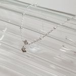 Tornozeleira shain coração Prata 925