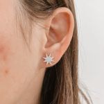 Brinco Estrela Cravejada Prata 925