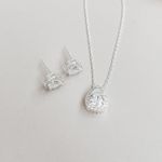 Conjunto Gota Cravejada com Zirconia Crsital Prata 925