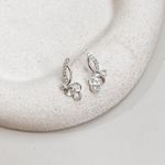 Brinco Flor Trançada Prata 925