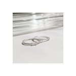 Anel Solitário Quadrado Cravejado Prata 925