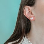 Brinco Olho Grego Cristal Cravejado Prata 925