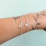 Pulseira Ponto De Luz Cristal Com Bolinha Prata 925 