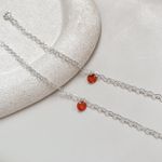 Pulseira Ponto De Luz Vermelho Prata 925 