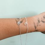 Pulseira Ponto De Luz Cristal Coração Prata 925 