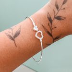 Bracelete Encaixe Cravejado Prata 925