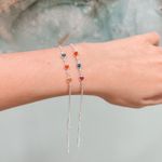 Pulseira Infantil Corações Coloridas Prata 925