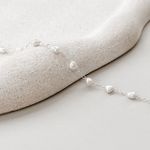 Pulseira Infantil Corações Pérola Prata 925